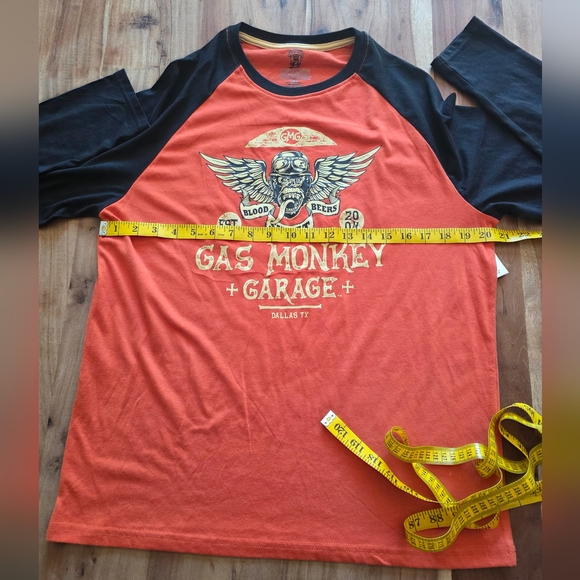Men's Gas Monkey Garage Raglan Tee,  Size  M - Picture 6 of 8